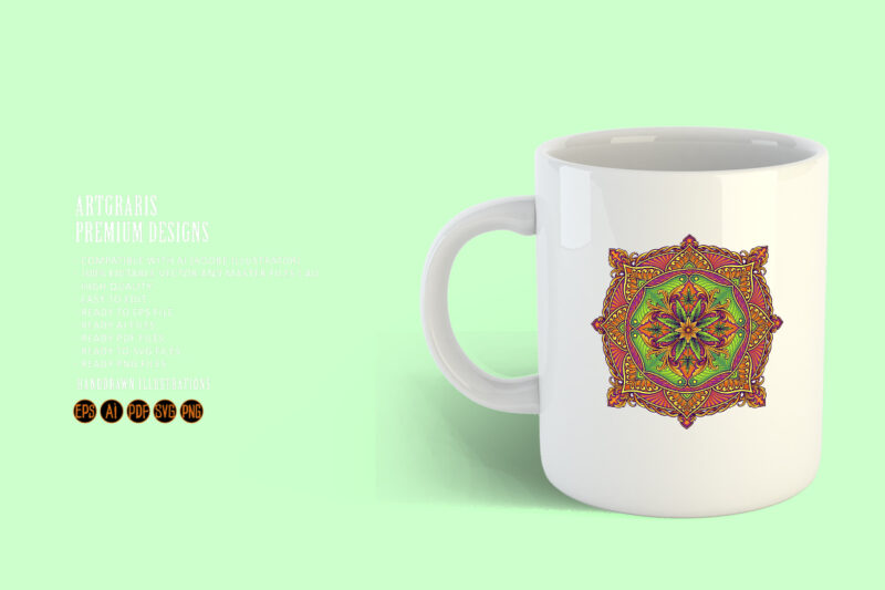 Cannabis mandalas geometric middle eastern