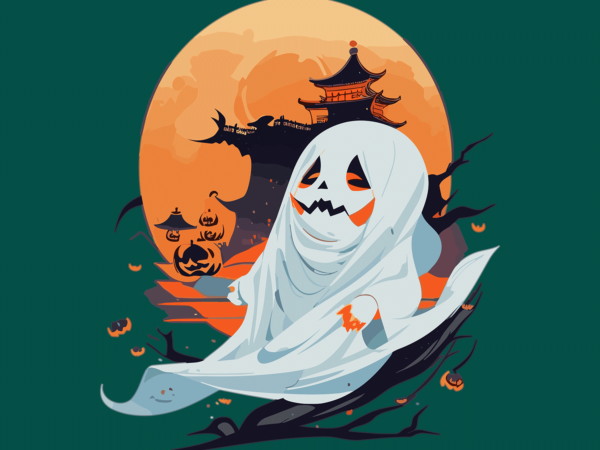 Boo halloween tshirt vector