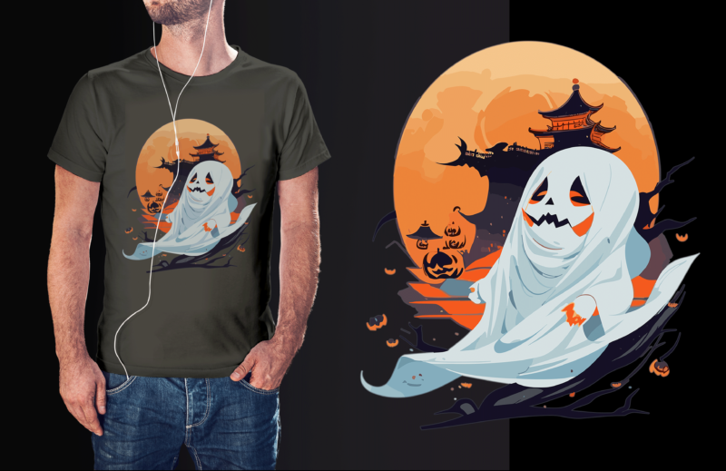 Boo Halloween Tshirt Vector