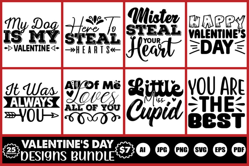 valentine’s day designs bundle