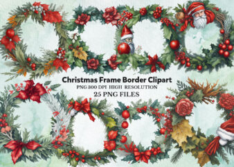 Christmas Frame Border Clipart