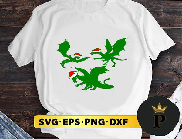 Cool Christmas Dragon SVG, Merry Christmas SVG, Xmas SVG PNG DXF EPS