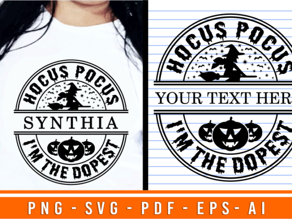 Hocus pokus halloween t shirt design vector, halloween svg, png, pdf, eps, ai file