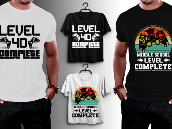 Level complete t-shirt design