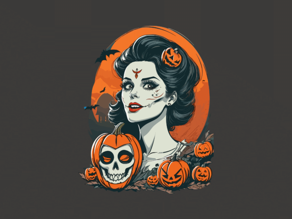 Spooky mother halloween witch tshirt graphic