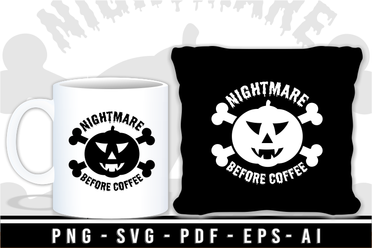 Halloween Coffee T shirt Design Bundle, Halloween Coffee Mug SVG Bundle, Funny Halloween Shirt SVG Designs