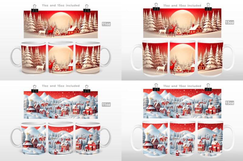 Christmas sublimation mug wrap