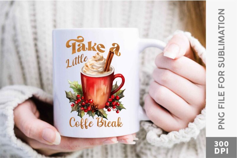 Christmas Coffee Latte Sublimation PNG Designs Bundle