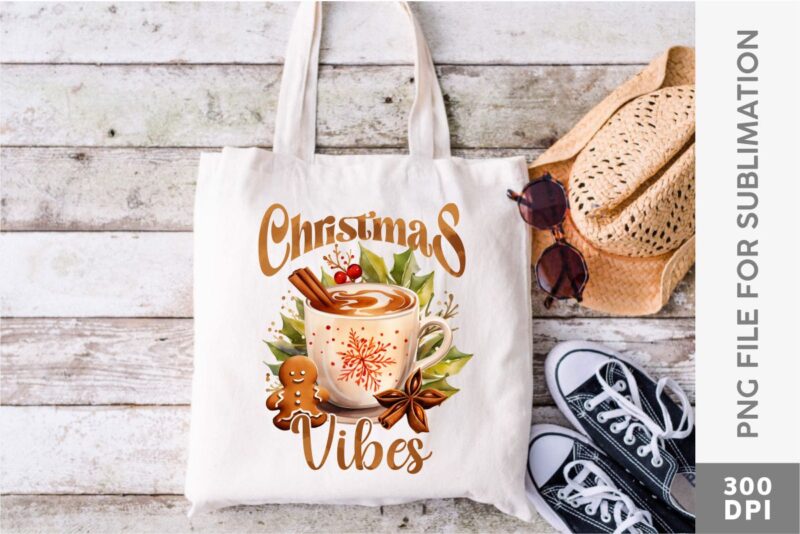 Christmas Coffee Latte Sublimation PNG Designs Bundle