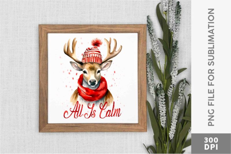 Christmas Reindeer Sublimation Designs Bundle