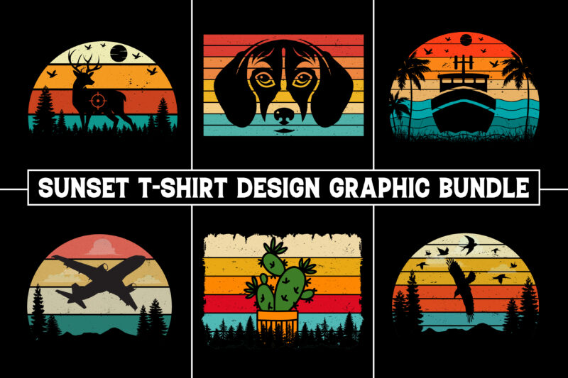 Retro Sunset T-Shirt Graphic