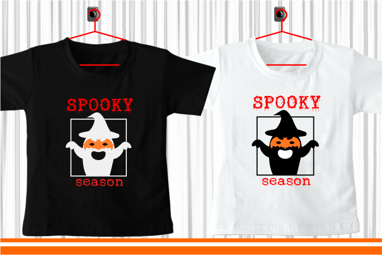 Spooky Season SVG, Funny Kids Halloween T shirt Design Vector