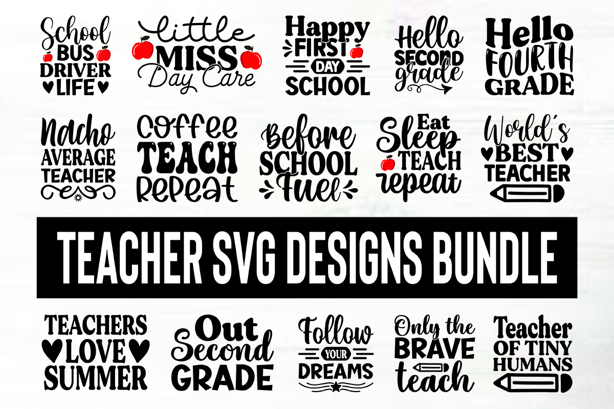 teacher svg designs bundle - Buy t-shirt designs