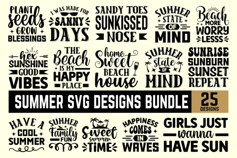 summer svg designs bundle