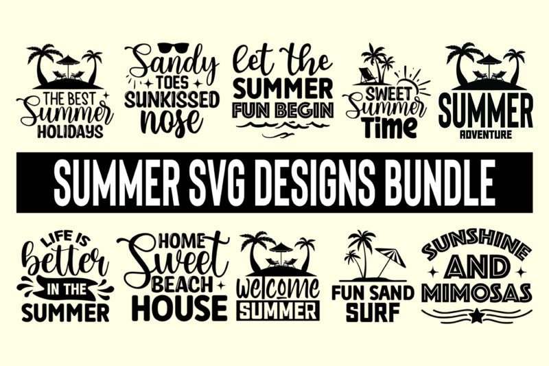 summer svg designs bundle