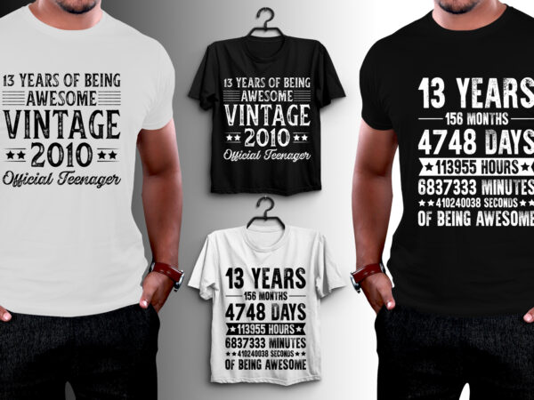 Vintage birthday t-shirt design