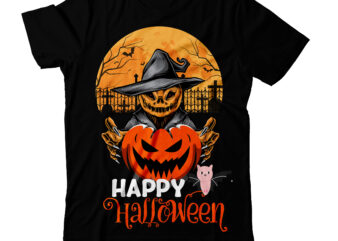 Happy Halloween T-Shirt Design, Happy Halloween Vector t-Shirt Design, Eat Drink And Be Scary T-Shirt Design, Eat Drink And Be Scary Vector T-Shirt Design, The Boo Crew T-Shirt Design, The