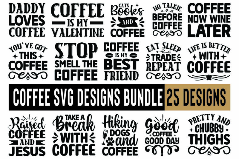 coffee svg designs bundle