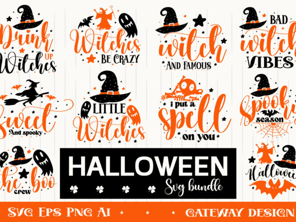 Halloween t-shirt design bundle