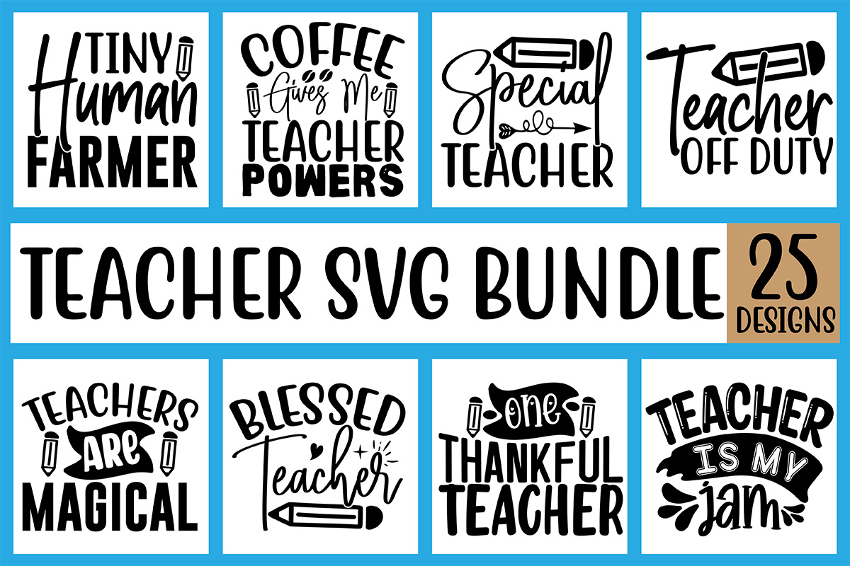 Teacher Svg Bundle - Buy T-shirt Designs