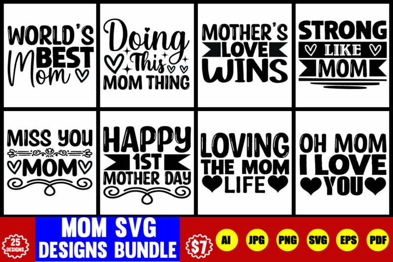 mom svg designs bundle