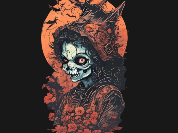 Spooky halloween tshirt design