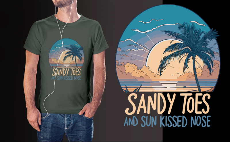 Sunkissed Nose Summer Tshirt Design