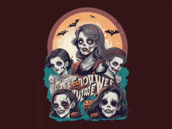 Spooky halloween family tshirt vector