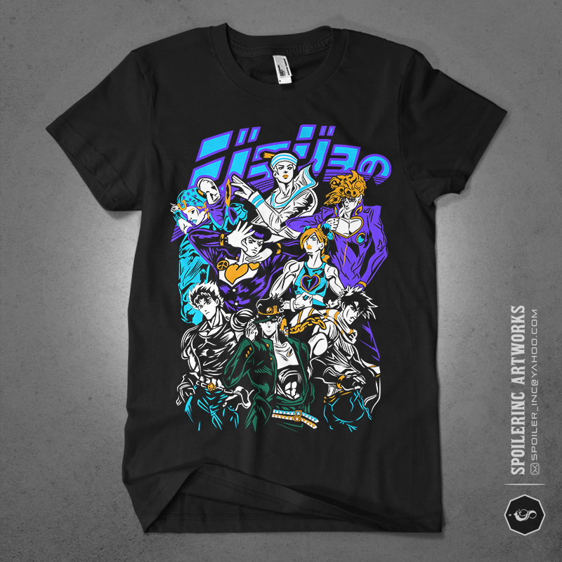 populer anime lover tshirt design bundle illustration part 11