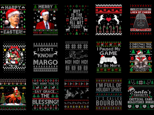 15 ugly christmas shirt designs bundle for commercial use part 1, ugly christmas t-shirt, ugly christmas png file, ugly christmas digital file, ugly christmas gift, ugly christmas download, ugly christmas design amz