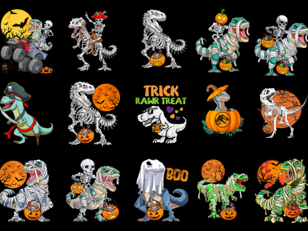 15 halloween dinosaur shirt designs bundle for commercial use part 1, halloween dinosaur t-shirt, halloween dinosaur png file, halloween dinosaur digital file, halloween dinosaur gift, halloween dinosaur download, halloween dinosaur design amz