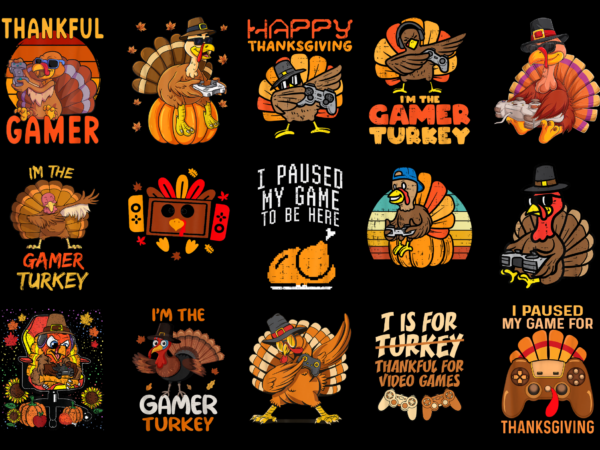 15 turkey gamer thanksgiving day shirt designs bundle for commercial use part 1, turkey gamer thanksgiving day t-shirt, turkey gamer thanksgiving day png file, turkey gamer thanksgiving day digital file,