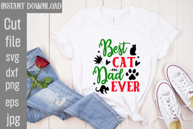 Cat Christmas T-shirt Designs Bundle,20 Designs,Cat Christmas Ornament Svg Bundle Cat Christmas Svg Bundle, Pet Christmas Ornament Svg Bundl