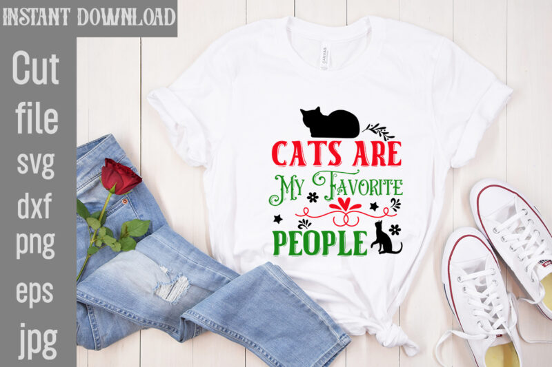 Cat Christmas T-shirt Designs Bundle,20 Designs,Cat Christmas Ornament Svg Bundle Cat Christmas Svg Bundle, Pet Christmas Ornament Svg Bundl