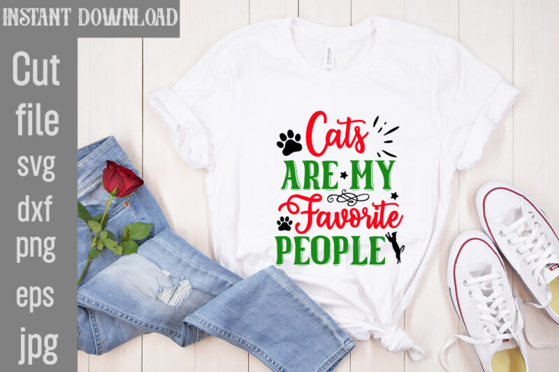 Cat Christmas T-shirt Designs Bundle,20 Designs,Cat Christmas Ornament Svg Bundle Cat Christmas Svg Bundle, Pet Christmas Ornament Svg Bundl