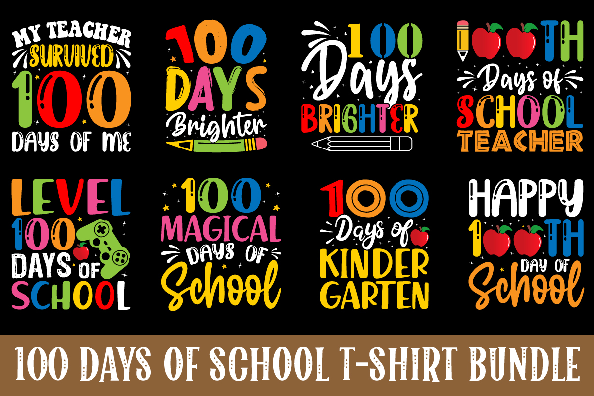 100 Days of School SVG Bundle, 100 Days svg, School svg, School Shirt