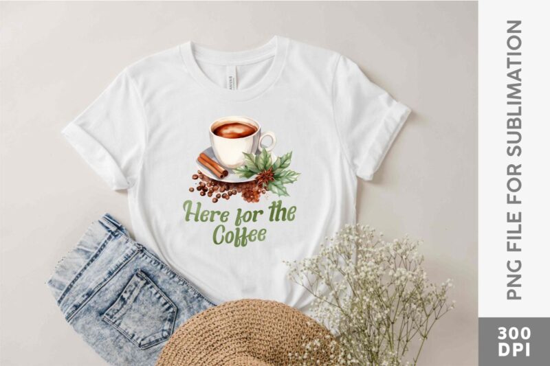 Christmas Coffee Late Sublimation Designs PNG Bundle