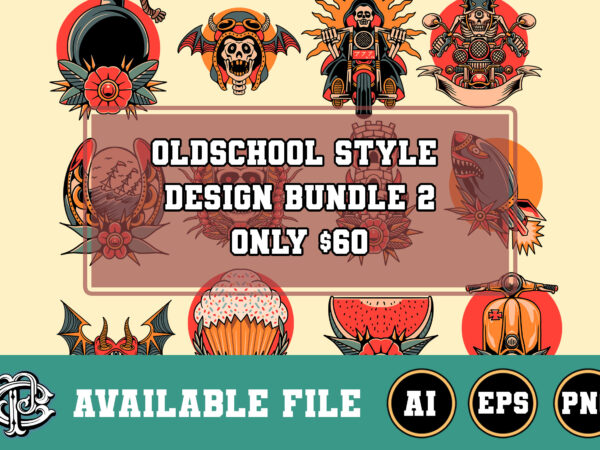 Oldschool tattoo style design bundle 2