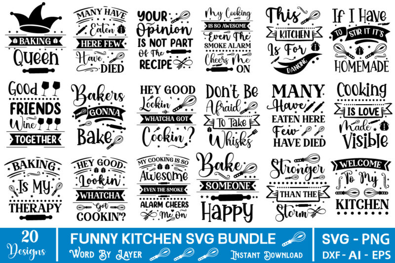 Kitchen T-Shirt Bundle Kitchen Sticker Svg, Kitchen Sticker Design, Kitchen Sticker Bundle, Sticker ,Kitchen Svg, Kitchen Svg Bundle, Kitch