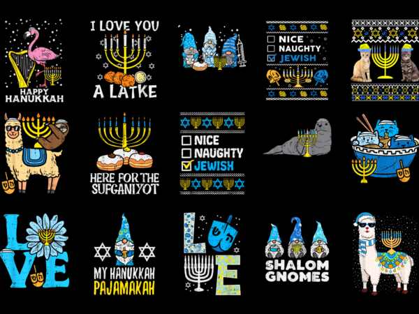 15 hanukkah chanukah shirt designs bundle for commercial use part 2, hanukkah chanukah t-shirt, hanukkah chanukah png file, hanukkah chanukah digital file, hanukkah chanukah gift, hanukkah chanukah download, hanukkah chanukah design amz