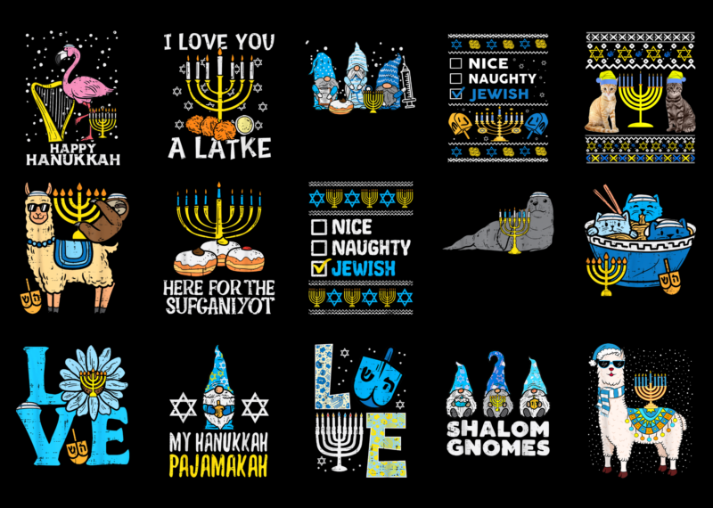 15 Hanukkah Chanukah Shirt Designs Bundle For Commercial Use Part 2, Hanukkah Chanukah T-shirt, Hanukkah Chanukah png file, Hanukkah Chanukah digital file, Hanukkah Chanukah gift, Hanukkah Chanukah download, Hanukkah Chanukah design AMZ