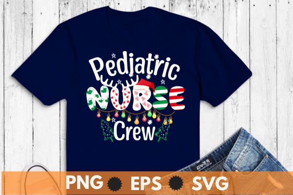 One Merry pediatric nurse Christmas T-Shirt design vector nurse christmas, christmas day nurse shirt, Santa, Xmas