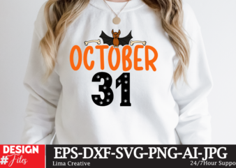October 31 T-shirt Design,Halloween bundle svg, Halloween Vector, Witch svg, Ghost svg, Halloween shirt svg, Pumpkin svg, Sarcastic svg, Cricut, Silhouette png MEGA HALLOWEEN BUNDLE 2, 130 Designs, Heather Roberts