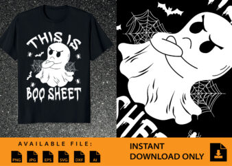 This Is Boo Sheet Halloween Shirt Design