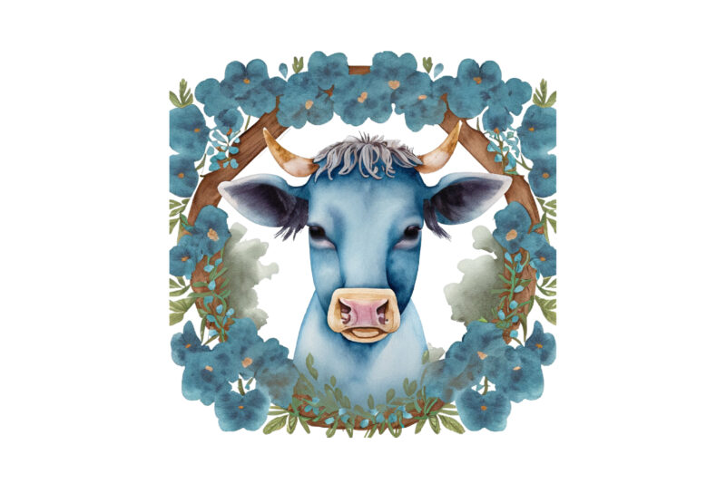 Farm Animals Light Blue Sublimation