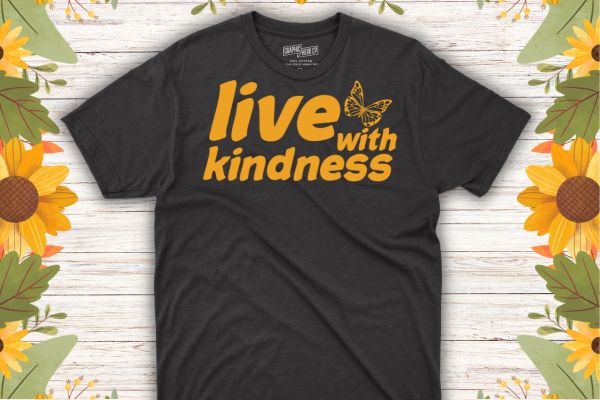 Orange Unity Day Anti Bullying Live With Kindness T-Shirt design vector, Orange Unity Day, Anti Bullying, Live With Kindness