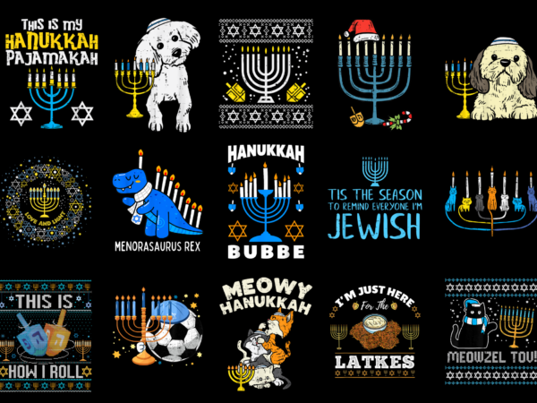 15 hanukkah chanukah shirt designs bundle for commercial use part 3, hanukkah chanukah t-shirt, hanukkah chanukah png file, hanukkah chanukah digital file, hanukkah chanukah gift, hanukkah chanukah download, hanukkah chanukah design amz