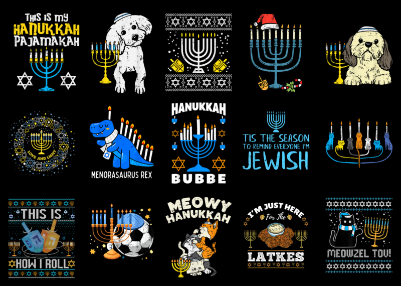 15 Hanukkah Chanukah Shirt Designs Bundle For Commercial Use Part 3, Hanukkah Chanukah T-shirt, Hanukkah Chanukah png file, Hanukkah Chanukah digital file, Hanukkah Chanukah gift, Hanukkah Chanukah download, Hanukkah Chanukah design AMZ