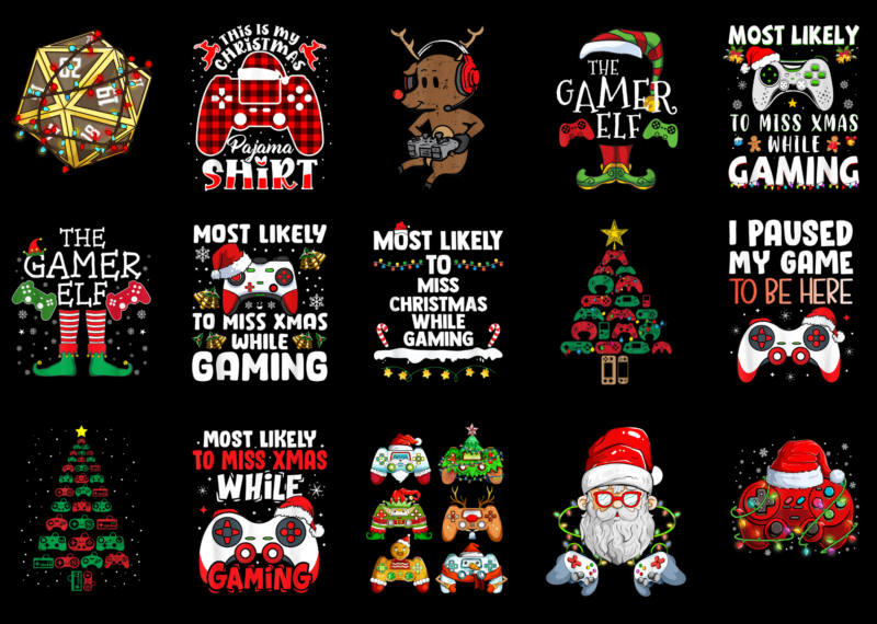 Christmas Controller Shirt Xmas Video Games Lover Gift Santa 