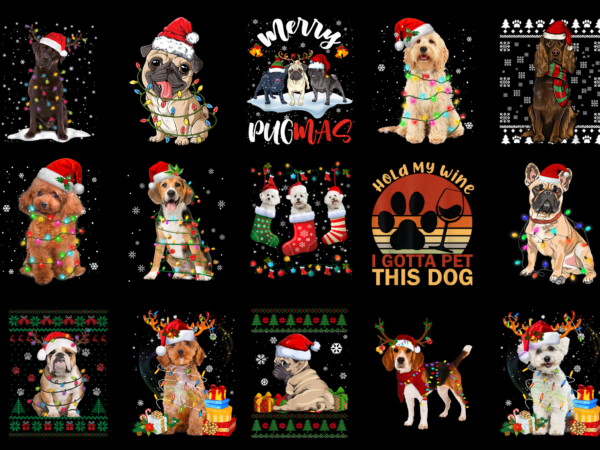 15 christmas dog shirt designs bundle for commercial use part 5, christmas dog t-shirt, christmas dog png file, christmas dog digital file, christmas dog gift, christmas dog download, christmas dog design amz